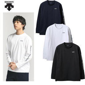 デサント SUNSCREEN スリーブロゴ ロングスリーブシャツ ムーブスポーツ メンズ 半袖シャツトレーニング Tシャツ ランニング DMMVJB56 DESCENTE 2023春夏