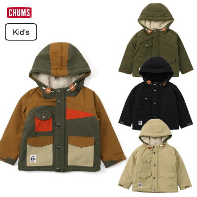 チャムス キッズ キャンピングボアパーカー マウンテンパーカー コート アウター ジャケット 子供用 CH24-1040 2021秋冬 CHUMS 【202109C】