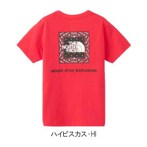 ザ・ノース・フェイス ショートスリーブバンダナスクェアロゴティー キッズ ジュニア 子供 半袖 Tシャツ UV カジュアル NTJ32546 THE NORTH FACE 2025春夏