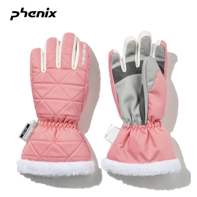 祝日 フェニックス <br>ジュニア スキーグローブ <BR>Phenix STAR JEWEL 5Fin Girl's Glove  <br>ESG22GL61 PEACH 2022-23 <br>子供 スキースノーボード 手袋 女の子 <br>Phenix