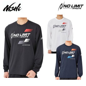 ★クーポン対象 ニシスポーツ アスリートプライド ロングスリーブシャツ NO LIMIT ATHLETE メンズ レディース 長袖Tシャツ 陸上 スポーツウェア ランニング 2811A338 NISHI 2023秋冬