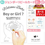 ジェンダーリビール カード 3枚セット 専用封筒3枚付き サプライズ 赤ちゃん 性別発表 ジェンダーリビー…