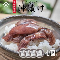 【4個セット】富山湾産ホタルイカの沖漬け 100g×4個 富山 ほたるいか 醤油漬け