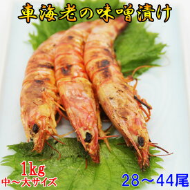 車海老の味噌漬け 1kg 28〜44尾 (中〜大サイズ) 250g×4パック【一級品の車海老】のみを素材に使用！/車エビの味噌漬け