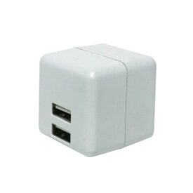 ＼ポイント5倍／ミヨシ キューブ型 USB-ACアダプタ 2ポート 2.4A ホワイト IPA-US02WH PSE認証 送料無料