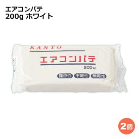 ＼楽天カードポイント5倍！4/25／関東器材 エアコンパテ 2個 200g ホワイト エアコン・配管用パテ PT-200W-2P メール便送料無料