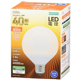 LED電球 ボール電球形 E26 40形相当 電球色 OHM 06-3161 LDG4L-GAG51 送料無料