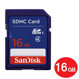 ＼Wエントリポイント4倍！6/1／サンディスク SDHCカード 16GB Class4 SDSDB-016G-B35 SDカード SanDisk 海外リテール メール便送料無料