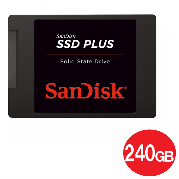 サンディスク SSDプラス 240GB 2.5インチ SATA接続 内蔵型SSD SDSSDA-240G-G26 SATA3 6Gb s SSD PLUS SanDisk 海外リテール メール便送料無料