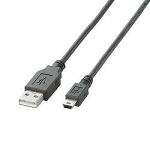�G���R��(ELECOM) U2C-M05BK �u���b�N USB2.0�P�[�u�� A-miniB 0.5m
