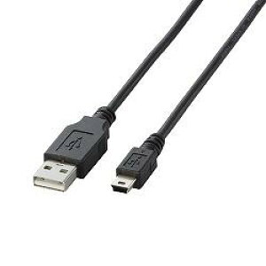 �G���R��(ELECOM) U2C-M10BK �u���b�N USB2.0�P�[�u�� A-miniB 1m