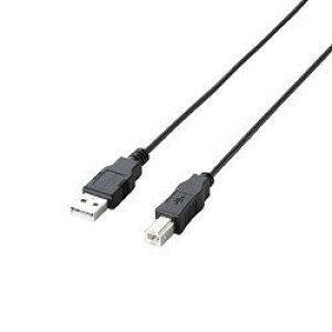 �G���R��(ELECOM) U2C-JB30BK �u���b�N USB2.0�P�[�u�� A-B 3m