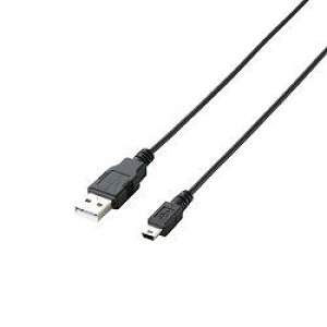 �G���R��(ELECOM) U2C-JM10BK �u���b�N USB2.0�P�[�u�� A-miniB 1m