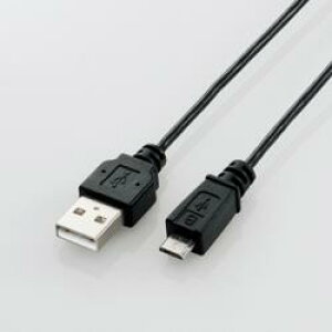 �G���R��(ELECOM) U2C-AMBX20BK �u���b�N USB2.0�P�[�u�� 2m �X�}�[�g�t�H���p