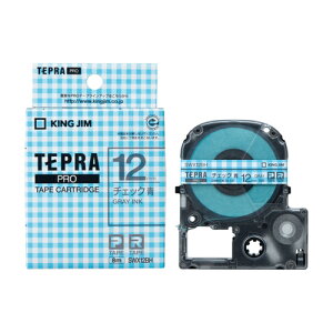 �L���O�W��(KING JIM) �e�v��PRO �͗l���x�� �`�F�b�N�� �O���[���� 12mm SWX12BH