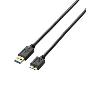 �G���R��(ELECOM) USB3-AMB20BK �u���b�N USB3.0�P�[�u�� A-microB 2m