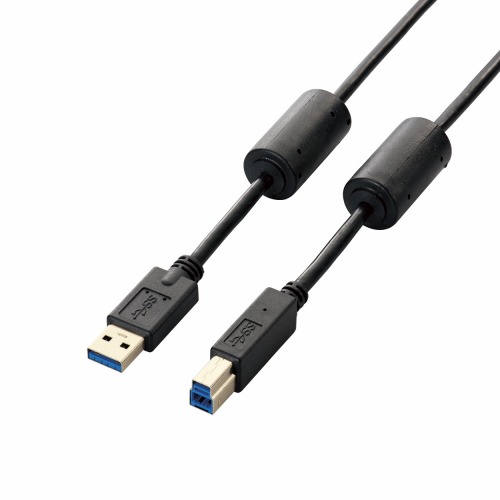 エレコム USB3-BF20BK ブラック フェライトコア付き USB3.0ケーブル 2m マート 完売 A-B