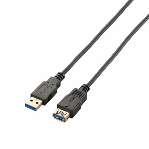 エレコム USB3-EX20BK ブラック 極細 定価の67％ＯＦＦ USB3.0延長ケーブル 2m A-A 低価格化