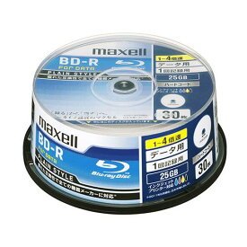 マクセル(maxell) BR25PPLWPB.30SP データ用 BD-R 25GB 1回記録 プリンタブル 4倍速 30枚