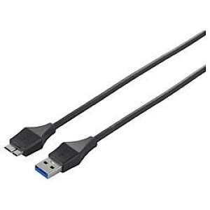�o�b�t�@���[(BUFFALO) BSUAMBSU320BK �u���b�N USB3.0�P�[�u��/A to microB 2m