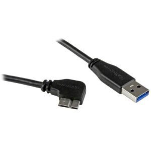 StarTech(�X�^�[�e�b�N) USB3AU50CMRS �u���b�N L�^�E����Micro USB 3.0 �X�����P�[�u�� 0.5m