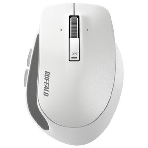 �o�b�t�@���[(BUFFALO) Premium Fit S�T�C�Y BSMBB500SWH �z���C�g ���C�����XBlueLED�}�E�X Bluetooth�ڑ� 5�{�^��