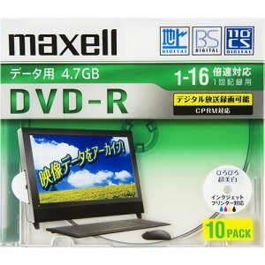 }NZ(maxell) DRD47WPD.10S f[^p DVD-R 4.7GB 1L^ v^u 16{ 10