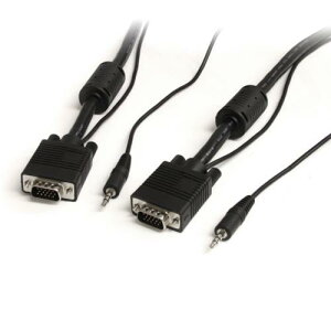 StarTech(�X�^�[�e�b�N) MXTHQMM25A 3.5mm�X�e���I�~�j�v���O�t��VGA�P�[�u�� 7.6m