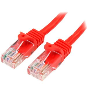 StarTech(�X�^�[�e�b�N) 45PAT50CMRD 0.5m Cat5e LAN�P�[�u�� �ܐ܂�h�~ ���b�h