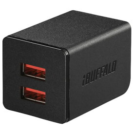 バッファロー(BUFFALO) BSMPA2402P2TBK(ブラック) BSMPA2402P2Tシリーズ 2.4A USB急速充電器 2ポートタイプ