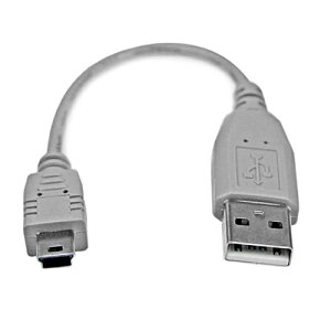 StarTech(�X�^�[�e�b�N) USB2HABM6IN �O���[ �~�jUSB�P�[�u�� A-Mini-B 15cm