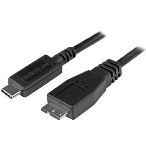 StarTech(�X�^�[�e�b�N) USB31CUB50CM �u���b�N USB-C - Micro B �ϊ��P�[�u�� 0.5m