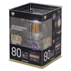アイリスオーヤマ(Iris Ohyama) LDG9L-G-FC LEDフィラメント電球(電球色) E26口金 80W形相当 1160lm