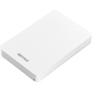 �o�b�t�@���[(BUFFALO) HD-PGF2.0U3-BWHA �z���C�g �|�[�^�u��HDD 2TB USB3.1 Gen1 /3.0/2.0�ڑ� �ϏՌ�