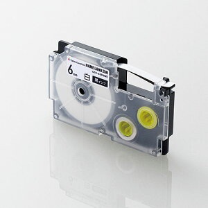 �G���R��(ELECOM) CTC-CXR6WE �J���[�N���G�[�V���� �l�[�������h�݊��e�[�v ��/������ 6mm��