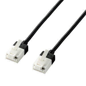 �G���R��(ELECOM) LD-GPASST/BK10 �u���b�N Cat6A LAN�P�[�u�� 1m