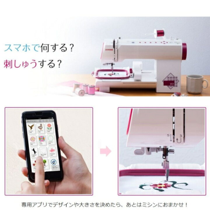 楽天市場】【長期保証付】ジャノメ janome IJ521 スマートミシン 刺繍 