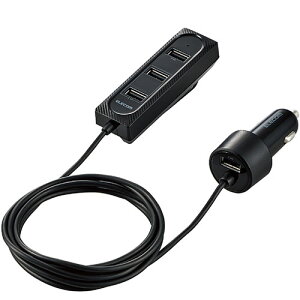 GR(ELECOM) MPA-CCU17BK ubN ԍڏ[d USB×4|[g 㕔ȗp 2m