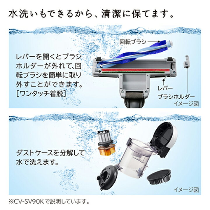 楽天市場】【長期保証付】CV-SV90K-W(ホワイト) パワかるサイクロン 
