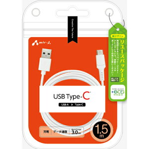 �G�A�[�W�F�C(air-j) UCJ-ETC-1.5M-WH Type-C�P�[�u�� 1.5m �X�}�[�g�t�H��/�^�u���b�g�Ή�