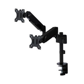 エレコム ELECOM DPA-DS07BK ブラック モニターアーム ショート デュアル 2画面 支柱付 17〜32インチ DPADS07BK