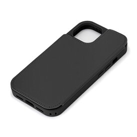 PGA iPhone15用 バックフリップケース ブラック