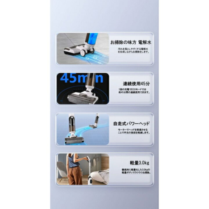 楽天市場】enas イーネーズ ウェット＆ドライスマートクリーナー 電解 