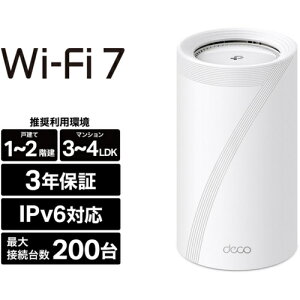 TP-Link(eB[s[N) Deco BE85 1P BE22000 Wi-Fi 7(be) 11520+8640+1376Mbps IPv6 gCohΉ Wi-Fi[^[ 1pbN WANALANx1 10GbpsΉ