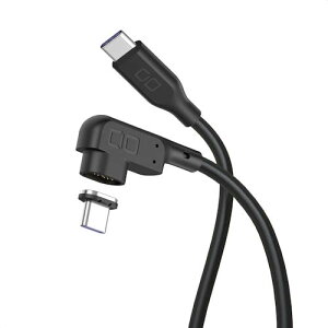 CIO(シーアイオー) CIO-SLLMG-CC2-BK L字 CtoC 2m マグネットシリコンケーブル ブラック