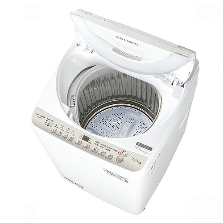 楽天市場】シャープ SHARP ES-T716-C(ベージュ系) 全自動洗濯機 穴なし 