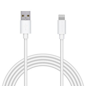 �G���R��(ELECOM) MPA-FUAL20WH �z���C�g iPhone�P�[�u�� ���C�g�j���O�P�[�u�� 2m
