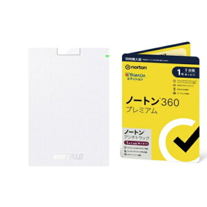 バッファロー(BUFFALO) HD-PCG1.0U3-BWA 1TB + ノートン 360 プレミアム/アンチトラック 同時購入 1年5台版 ヤマダエディション