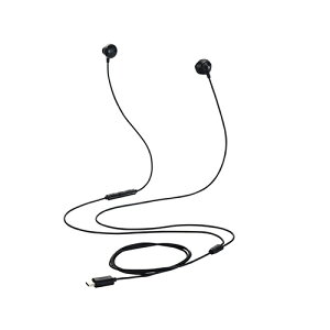 エレコム(ELECOM) EHP-DF13IMBK ブラック タイプCイヤホン 有線 マイク付き セミオープン型