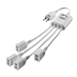 �T�����T�v���C TAP-EX4SWW �z���C�g �ꊇ�W���X�C�b�`�t���d�������R�[�h 2P�E4����E4�� TAPEX4SWW